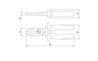 Pinza Corta Cables Aislada Tramontina Pro 44305 IEC 1000V 8'' Pinza Corta Cables Aislada Tramontina Pro 44305 IEC 1000V 8''