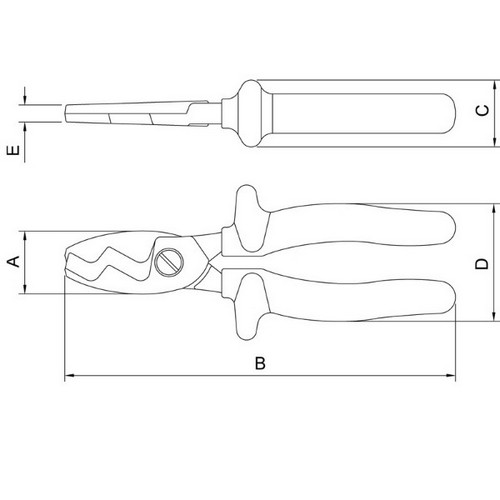 Pinza Corta Cables Aislada Tramontina Pro 44305 IEC 1000V 8''