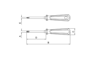Destornillador Torx Tramontina Pro EasyGrip T10 Destornillador Torx Tramontina Pro EasyGrip T10