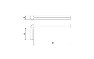 Llave Hex. Allen Larga Tramontina Pro 44421 3mm