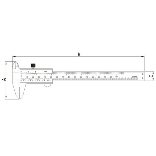 Calibre Tramontina Pro 44540 Analógico 150mm / 6" +-0,05