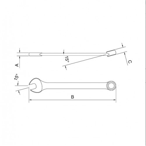 Llave Combinada Tramontina Pro 44670 9/16"