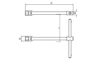 Llave Tubo Hex. Tramontina Pro 44716 Mango T 14mm