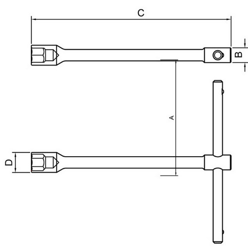 Llave Tubo Hex. Tramontina Pro 44716 Mango T 14mm