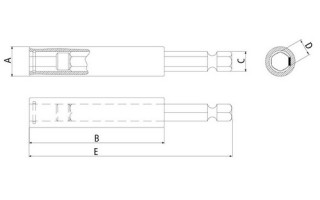 Soporte para Puntas Tramontina Pro 44878 Magnetico hex.1/4" 60mm Soporte para Puntas Tramontina Pro 44878 Magnetico hex.1/4" 60mm