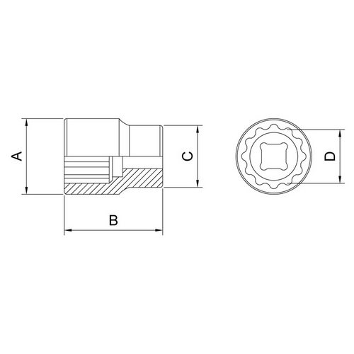 Llave Tubo Estr. Tramontina Pro 44833 enc.1/2 22mm