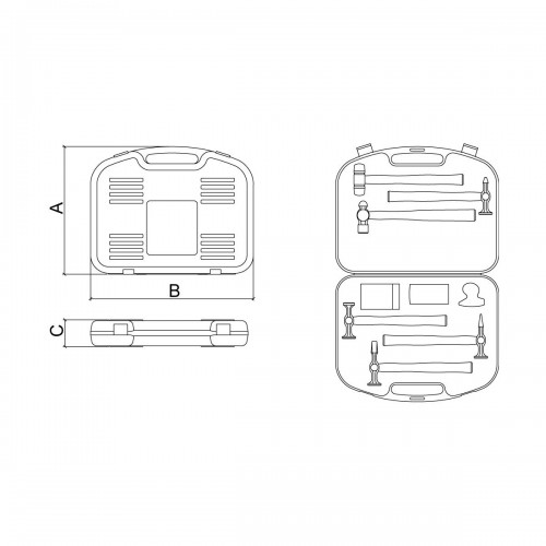 Herramientas para Chapista Tramontina Pro 44952 9pzs