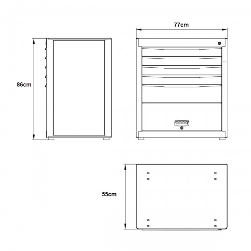 Armario Tramontina Pro 44954 Metal 86x55x77cm 7Comp.