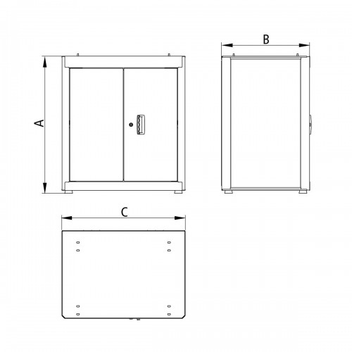 Armario Tramontina Pro 44954 de Pared 86x55x77cm