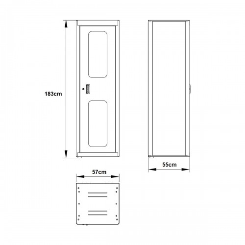 Armario Tramontina Pro Metal 183x57x55cm con 29 cajas