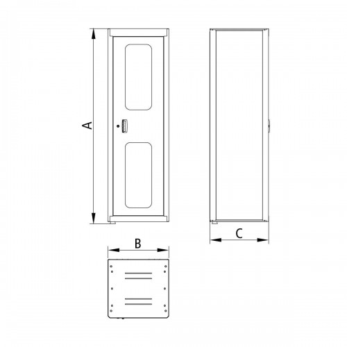 Armario Tramontina Pro 44955 Metal 183x57x55cm 1 puerta