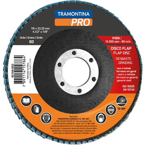 Disco Flap Tramontina Pro 45104 115mm G60