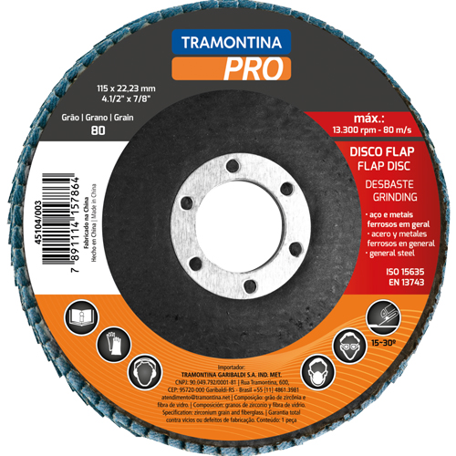 Disco Flap Tramontina Pro 45104 115mm G80