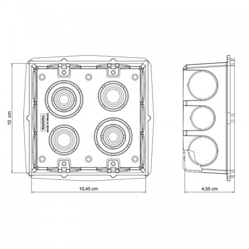 Caja de Llave Tramontina 57500 4x4 Cuadrado