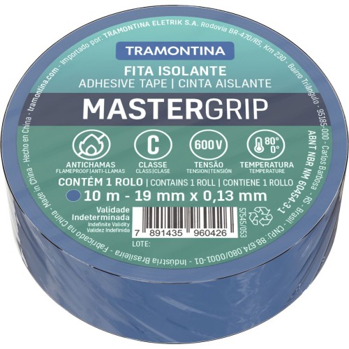 Cinta Aisladora Tramontina MasterGrip 19mm 10m Azul