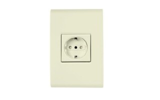 Toma Tramontina Schuko 2P+T Beige LizCor Toma Tramontina Schuko 2P+T Beige LizCor
