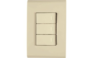 Interruptor Triple Tramontina Liz 57171 unipolar Beige Interruptor Triple Tramontina Liz 57171 unipolar Beige