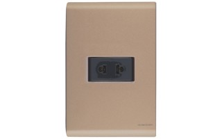 Toma Tramontina Liz unipolar 2P Universal Dorado Toma Tramontina Liz unipolar 2P Universal Dorado