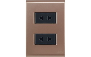 Toma Doble Tramontina Liz 57172 2P Universal Dorado Toma Doble Tramontina Liz 57172 2P Universal Dorado