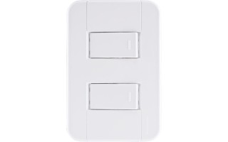 Interruptor Doble Tramontina Aria 57240 unipolar Blanco Interruptor Doble Tramontina Aria 57240 unipolar Blanco