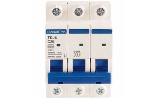 Llave Termomagnética Tramontina TDJ6 58013 6kA 3x20A