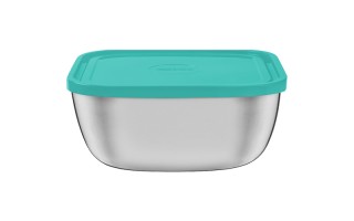 Envase Cuadrado Tramontina Freezinox 61221 19cm 2,4L Verde