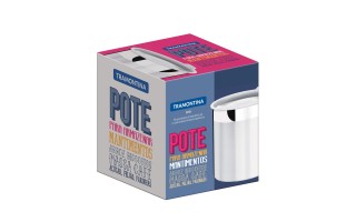 Pote con Tapa Tramontina Cucina Inox 12cm 1,5L Blanco Pote con Tapa Tramontina Cucina Inox 12cm 1,5L Blanco