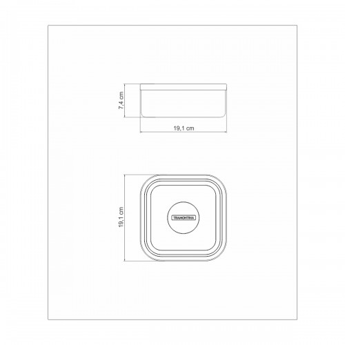 Envase Cuadrado Tramontina Freezinox 61229 19cm 2,1L