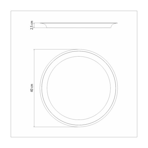 Bandeja Tramontina Service 61413 Redonda Inox. 40cm