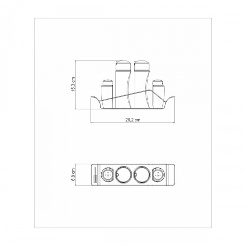 Condimenteros Tramontina Ciclo 61533 Vidrio Inox. 5pzs