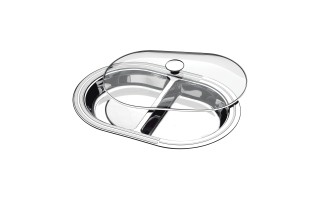 Bandeja Tramontina Ciclo 61525 Dividida 45cm Inox. Bandeja Tramontina Ciclo 61525 Dividida 45cm Inox.