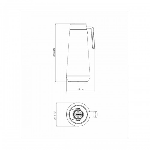 Termo Tramontina Exata 61645 Inox. Vidrio 1L