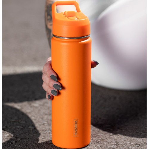 Botella de Agua Térmica Tramontina 61649 650ml Naranja