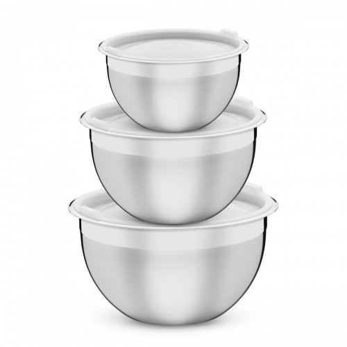 Bowls con Tapa Tramontina Cucina 64220 Inox 3pzs Blanco