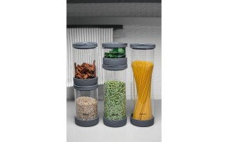 Envases para Alimentos Tramontina Purezza Vidrio 5pzs Envases para Alimentos Tramontina Purezza Vidrio 5pzs