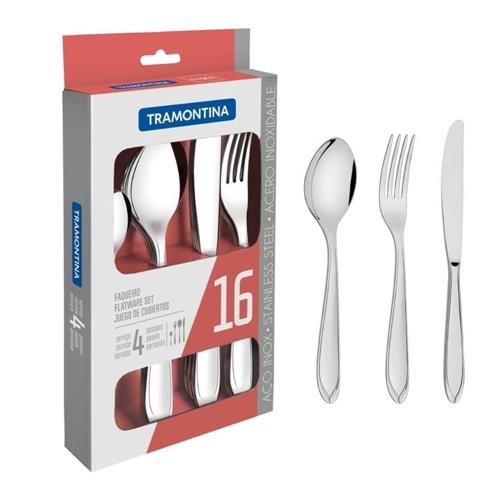 Cubiertos Tramontina Laguna 66906 Inox. 16pzs