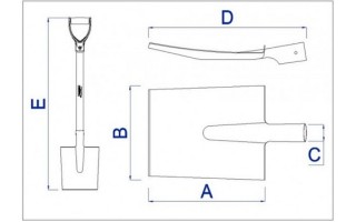 Pala Recta Tramontina c/ Empuñadura Plastica Pala Recta Tramontina c/ Empuñadura Plastica
