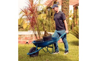 Carretilla Tramontina 77704 Metal Rueda Maciza 50L Azul