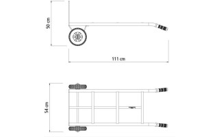 Carretilla Vertical Tramontina 77753 180kg Rueda Maciza