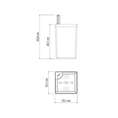 Maceta Autoirrigable Tramontina 13x13cm Gris