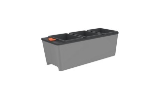 Maceta Autoirrigable Tramontina 58x24cm Triple Gris Maceta Autoirrigable Tramontina 58x24cm Triple Gris