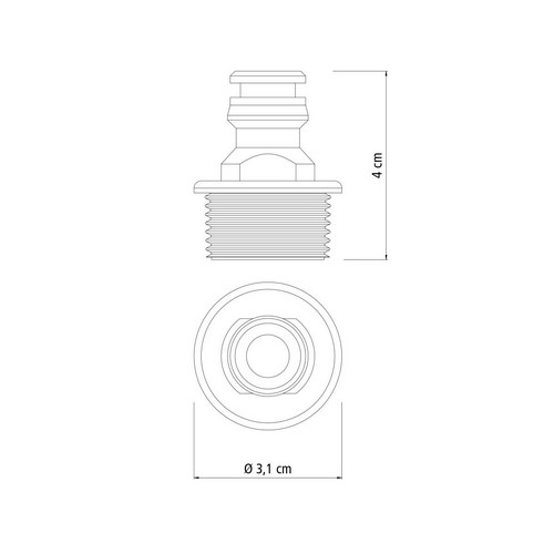 Conector para Manguera Tramontina 78501 3/4" Macho