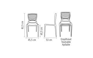 Silla Tramontina Sofia Rojo