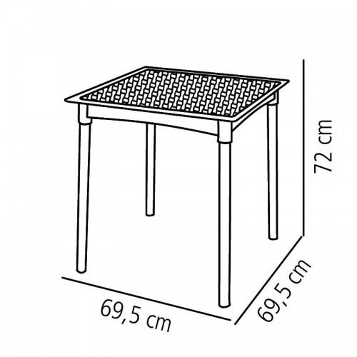 Mesa Tramontina Laura 92351 Ratan Rojo