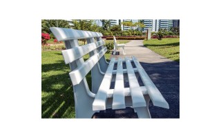 Banco Tramontina Tramandai 150cm Blanco Banco Tramontina Tramandai 150cm Blanco