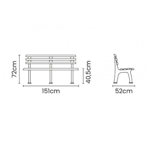 Banco Tramontina Tramandai 150cm Blanco