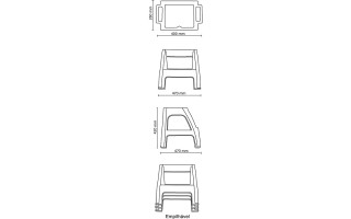 Banqueta Tramontina Paiva 92421 Plástico 42cm Blanco Banqueta Tramontina Paiva 92421 Plástico 42cm Blanco