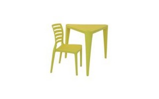 Mesa y Silla Infantil Tramontina Sofia 92486 Amarillo Mesa y Silla Infantil Tramontina Sofia 92486 Amarillo
