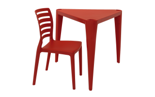 Mesa y Silla Infantil Tramontina Sofia 92486 Rojo Mesa y Silla Infantil Tramontina Sofia 92486 Rojo