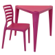 Mesa y Silla Infantil Tramontina Sofia 92486 Rosado